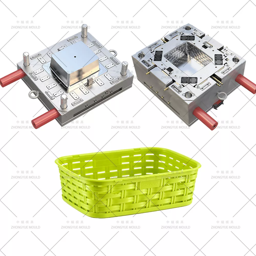 Plastic Oval Rattan Basket Mould